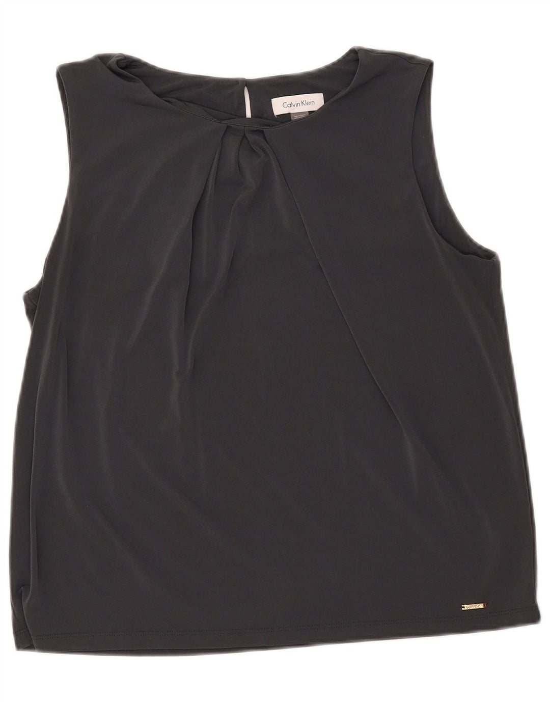 Calvin Klein ženski gornji dio kratke bluze bez rukava UK 18 XL sivi poliester