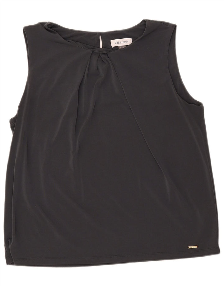 Calvin Klein ženski gornji dio kratke bluze bez rukava UK 18 XL sivi poliester