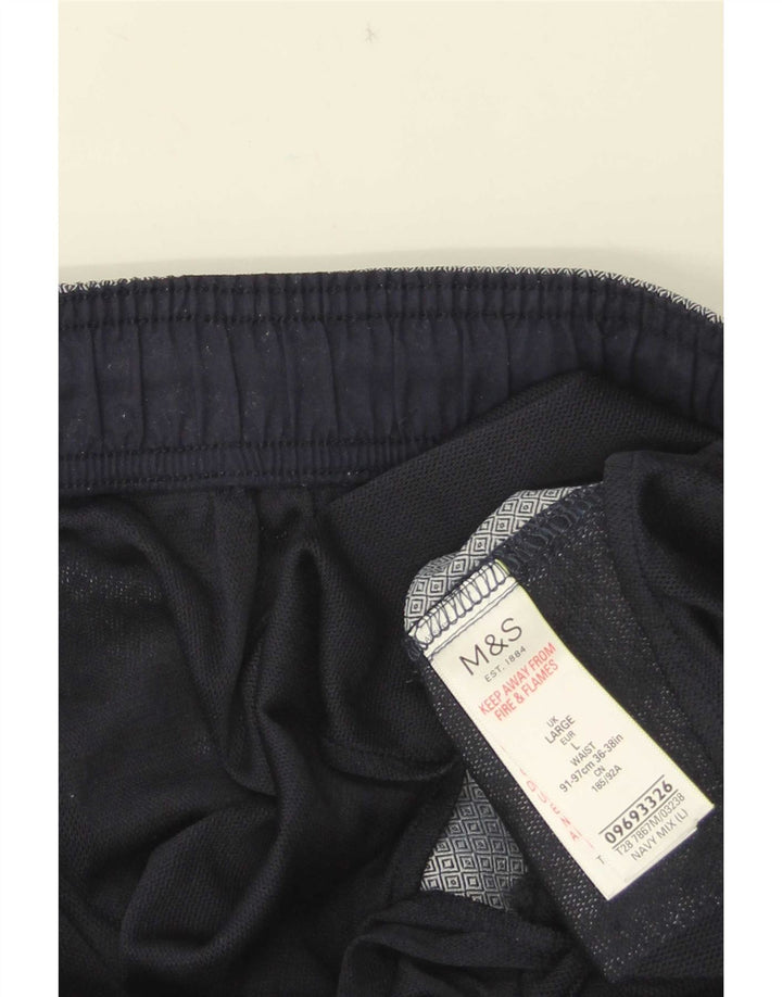 Marks & Spencer muške sportske kratke hlače, veliki tamnoplavi geometrijski pamuk