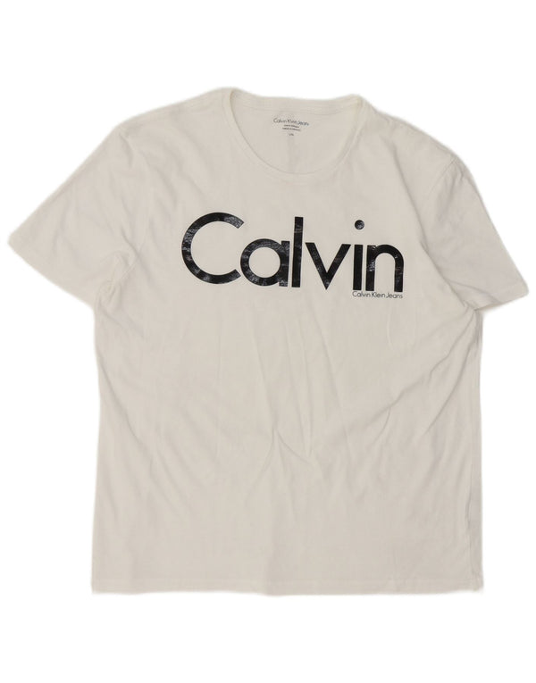 Calvin Klein Jeans Ženska majica kratkih rukava s grafičkim motivima UK 16 Large White