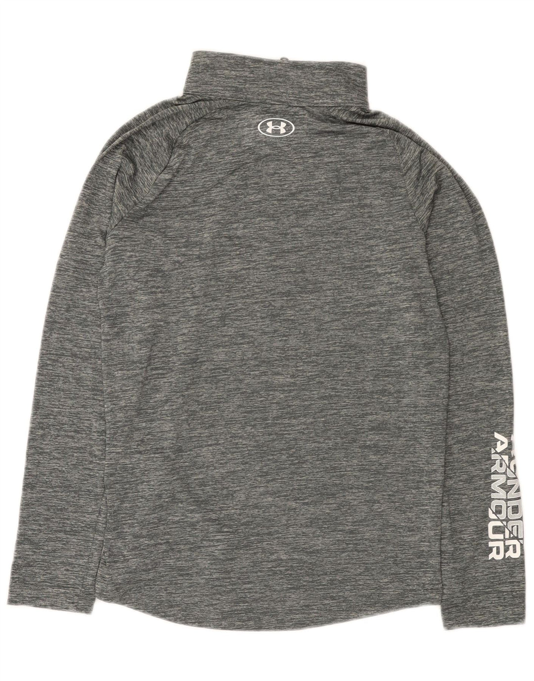 Under Armour Girls Graphic Pulover Trenirka Top 11-12 Years Large Grey