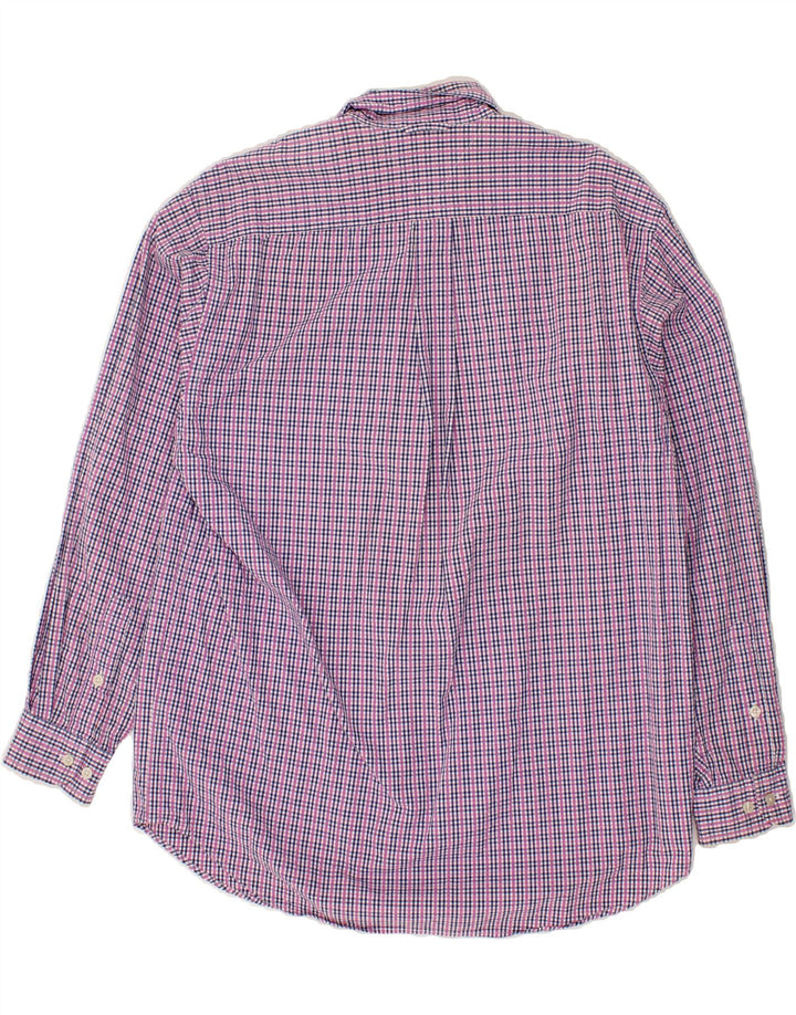 TOMMY HILFIGER Mens Shirt Small Purple Check Cotton Vintage Tommy Hilfiger and Second-Hand Tommy Hilfiger from Messina Hembry 
