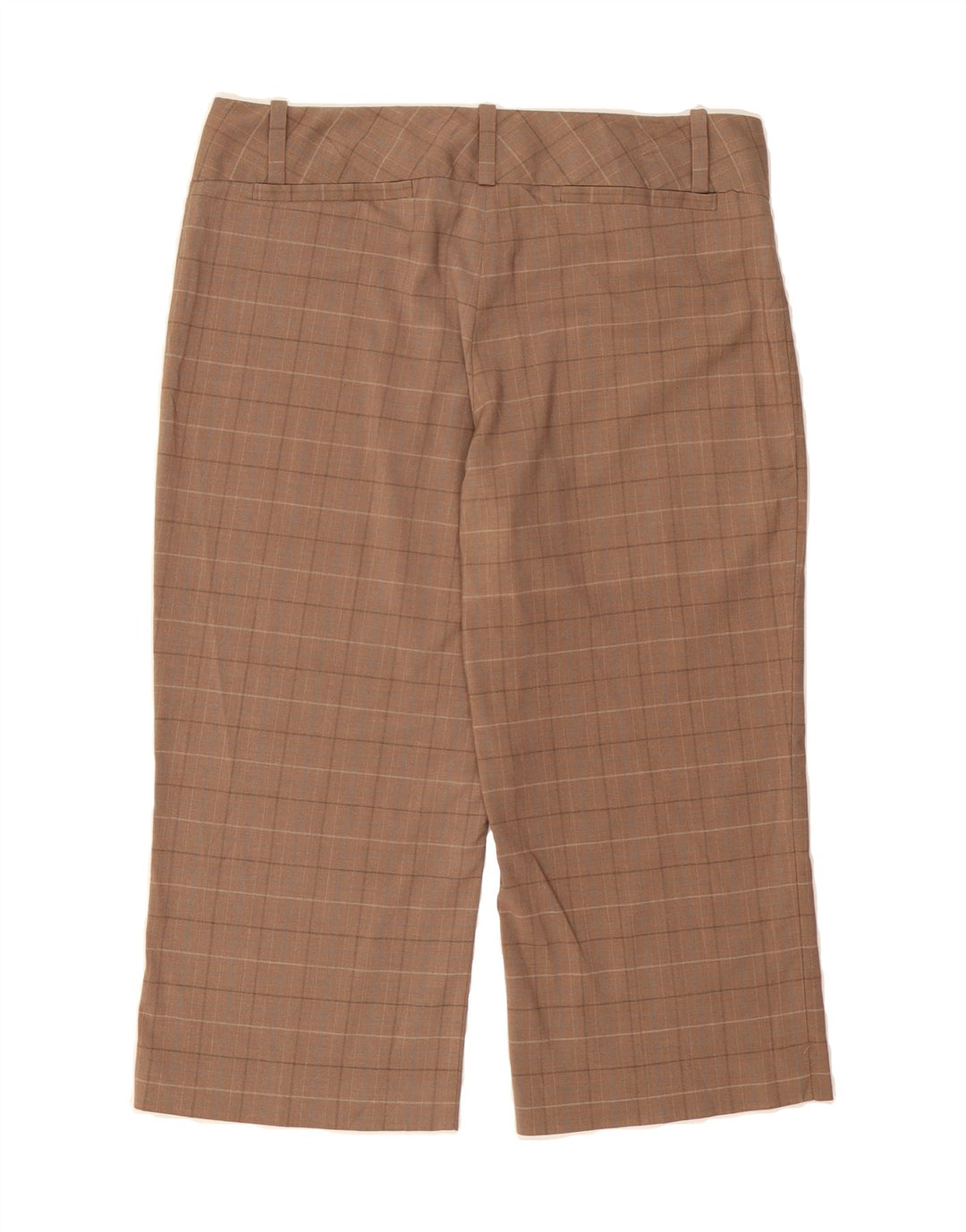 MOSSIMO Womens Straight Capri Trousers US 10 Large W34 L21 Brown Check Vintage Mossimo and Second-Hand Mossimo from Messina Hembry 