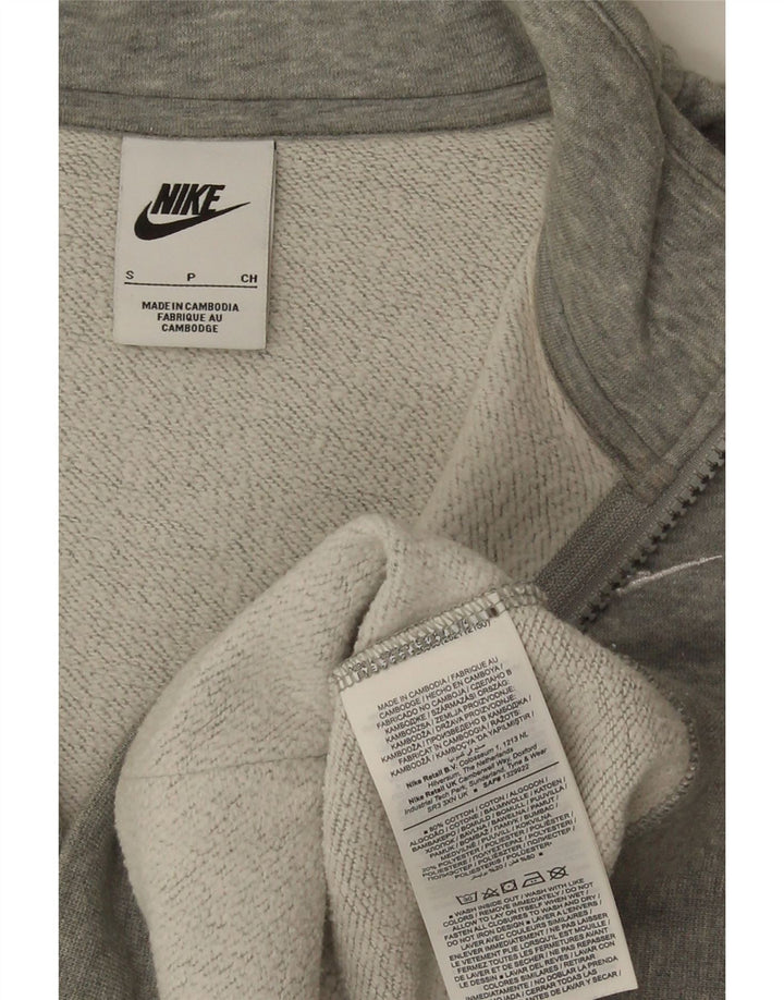 Nike ženska majica s kratkim izrezom s patentnim zatvaračem UK 10 Small Grey Flected
