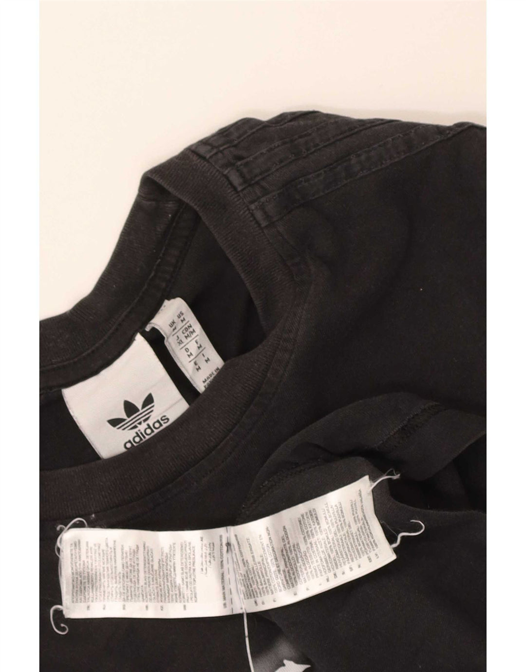 Adidas muška grafička majica dugih rukava srednje crne pamučne boje