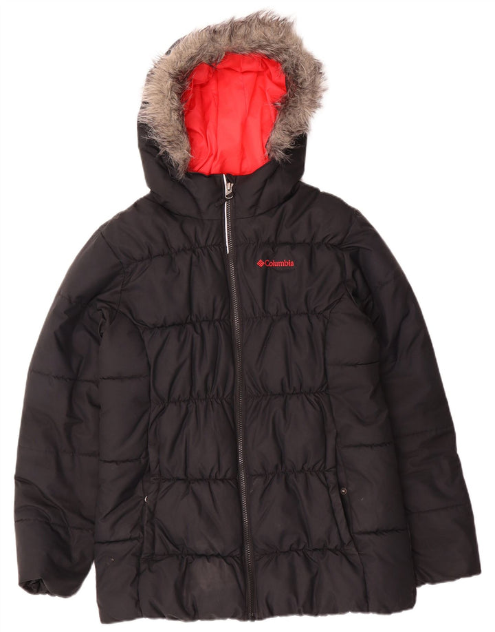 Columbia ženska podstavljena jakna s kapuljačom UK 18 XL crni poliester