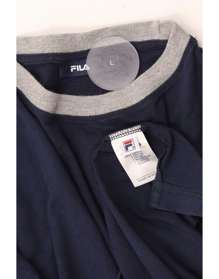 Fila Muška majica kratkih rukava Velika tamnoplava pamuk