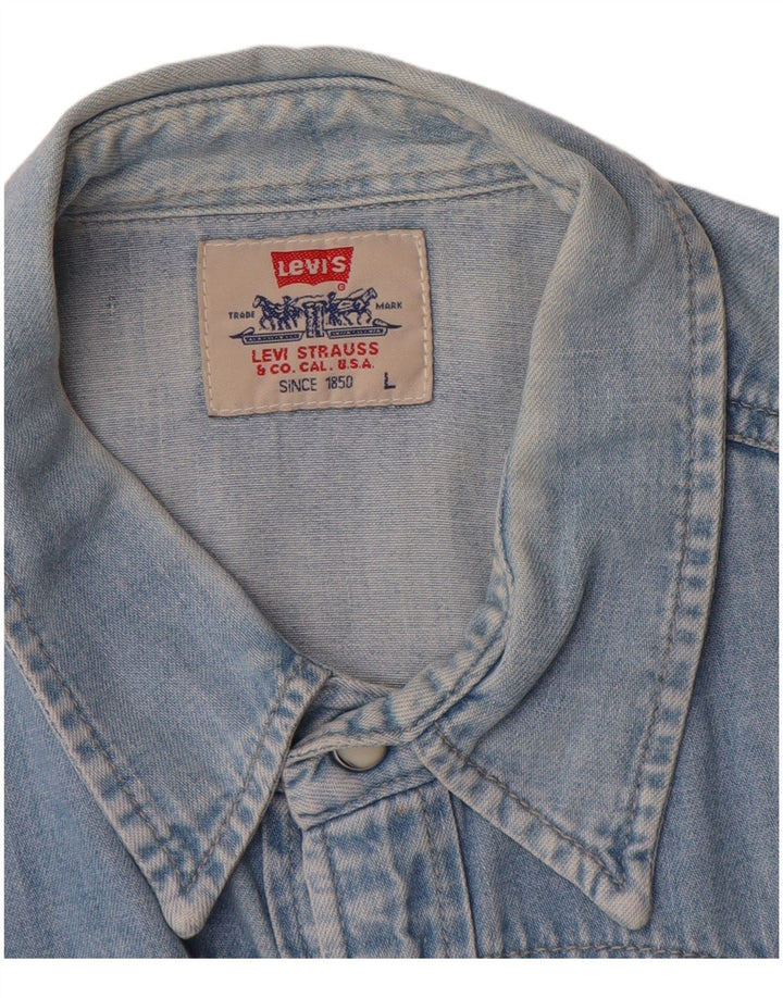 Levi's muška traper košulja velika plava pamuk