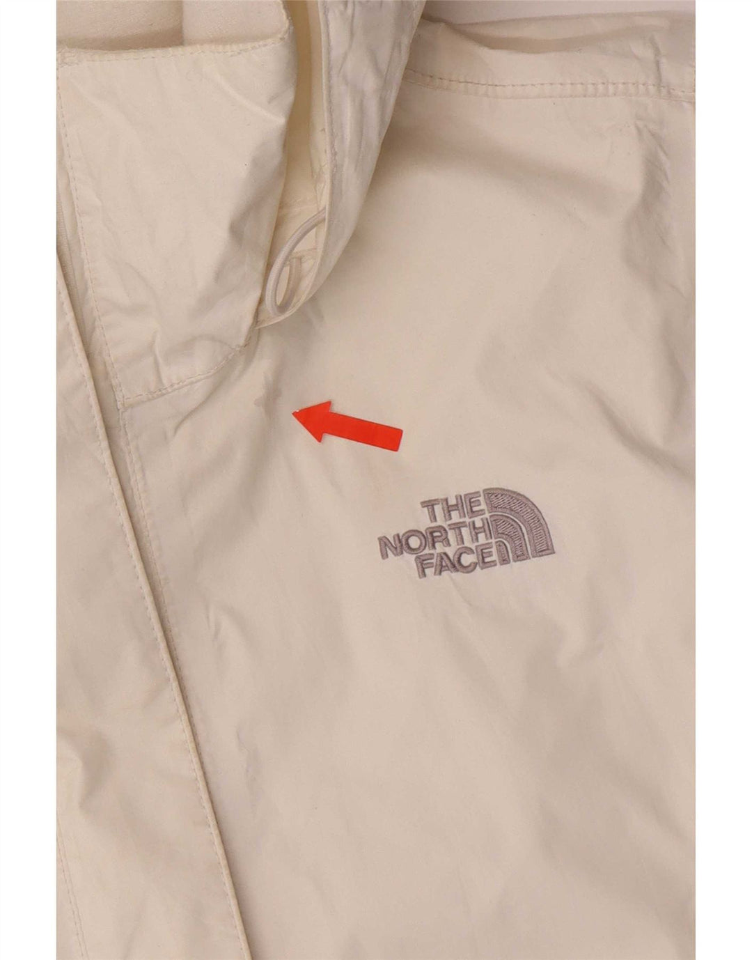 The North Face ženska kišna jakna s kapuljačom UK 14 Srednje bijeli najlon