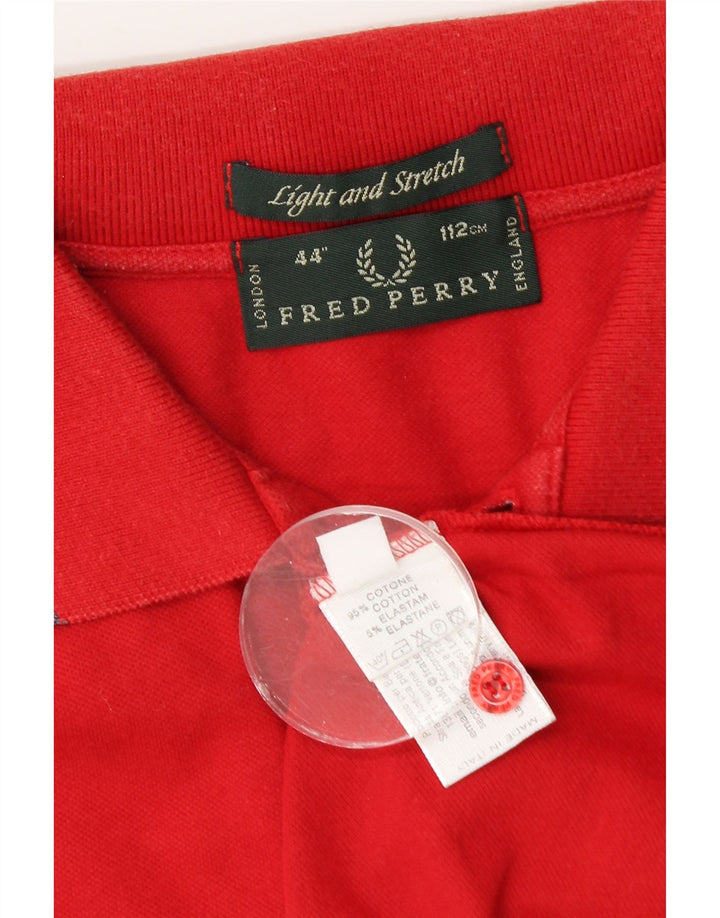 Fred Perry muška lagana i rastezljiva polo majica srednje crvene boje od pamuka