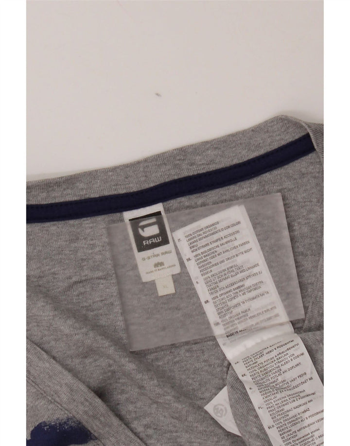 G-Star muška majica kratkih rukava s grafičkim motivima XL, sivi flekasti pamuk