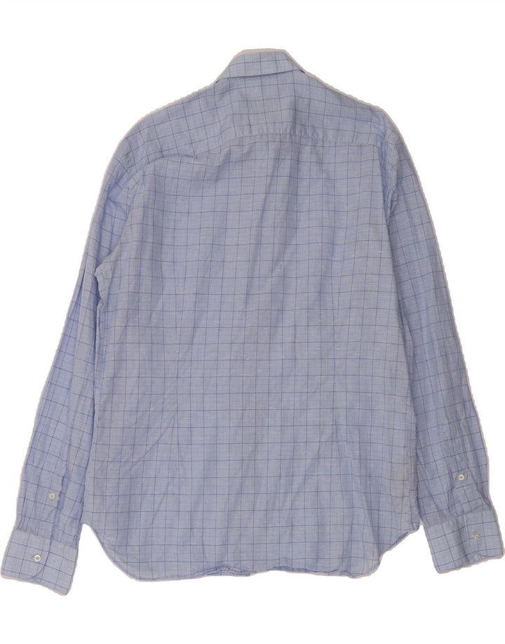 MASSIMO DUTTI Mens Shirt Size 43 XL Blue Check Cotton Vintage Massimo Dutti and Second-Hand Massimo Dutti from Messina Hembry 