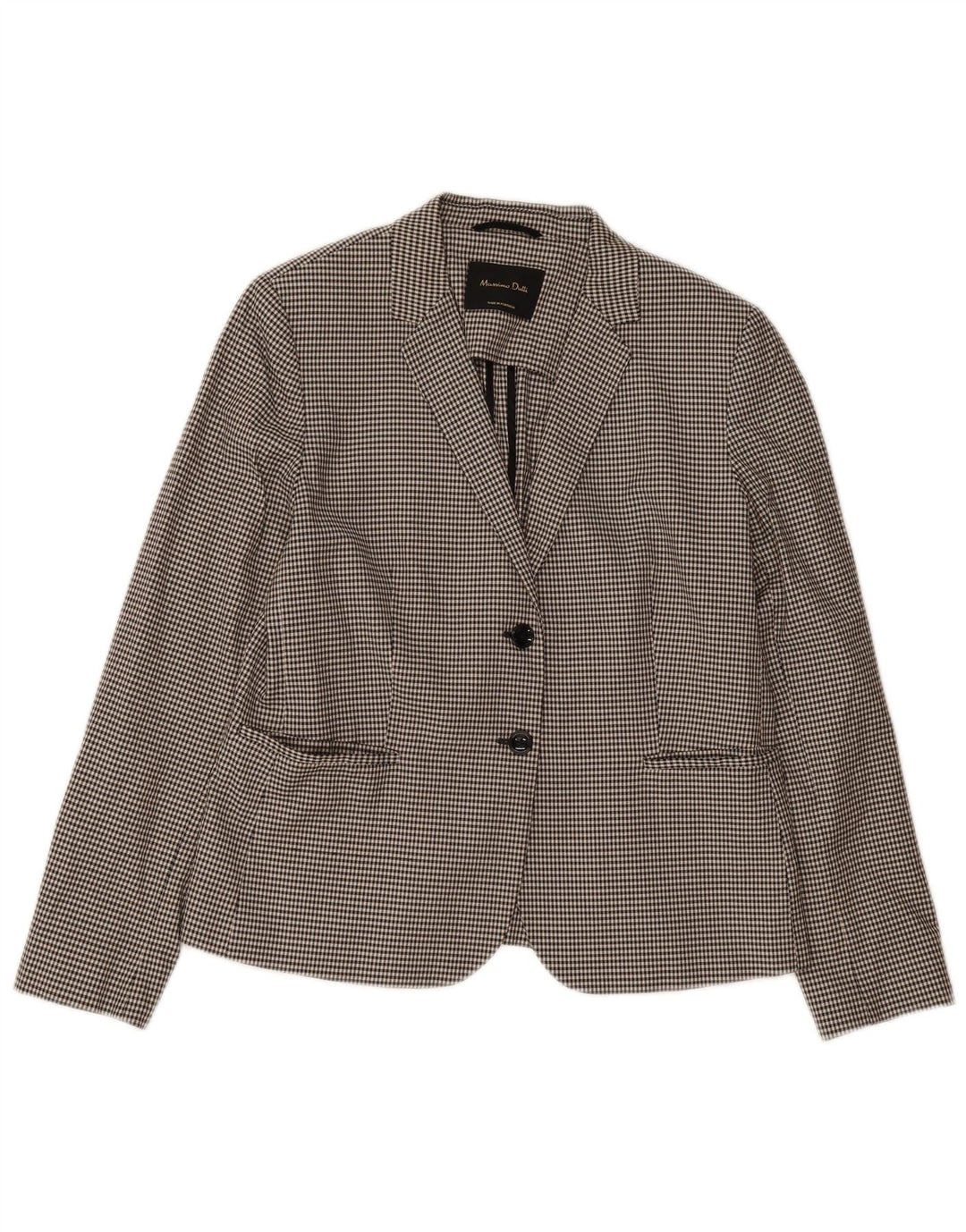 Massimo Dutti Ženska jakna sa 2 gumba EU 44 XL crna houndstooth