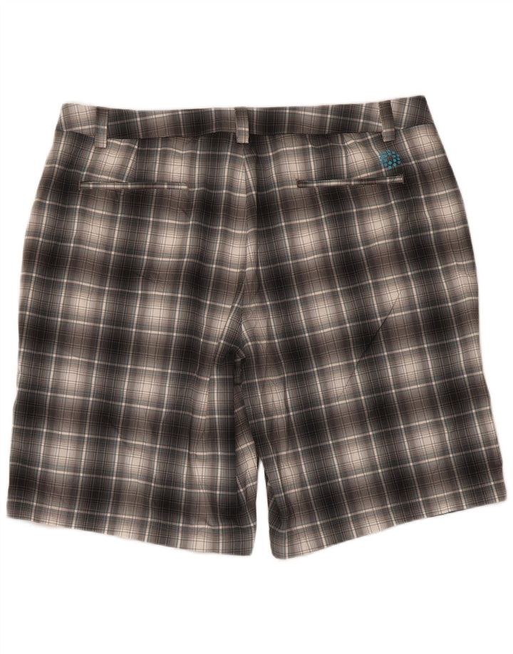 Puma muške chino kratke hlače W40 XL sivi karirani poliester