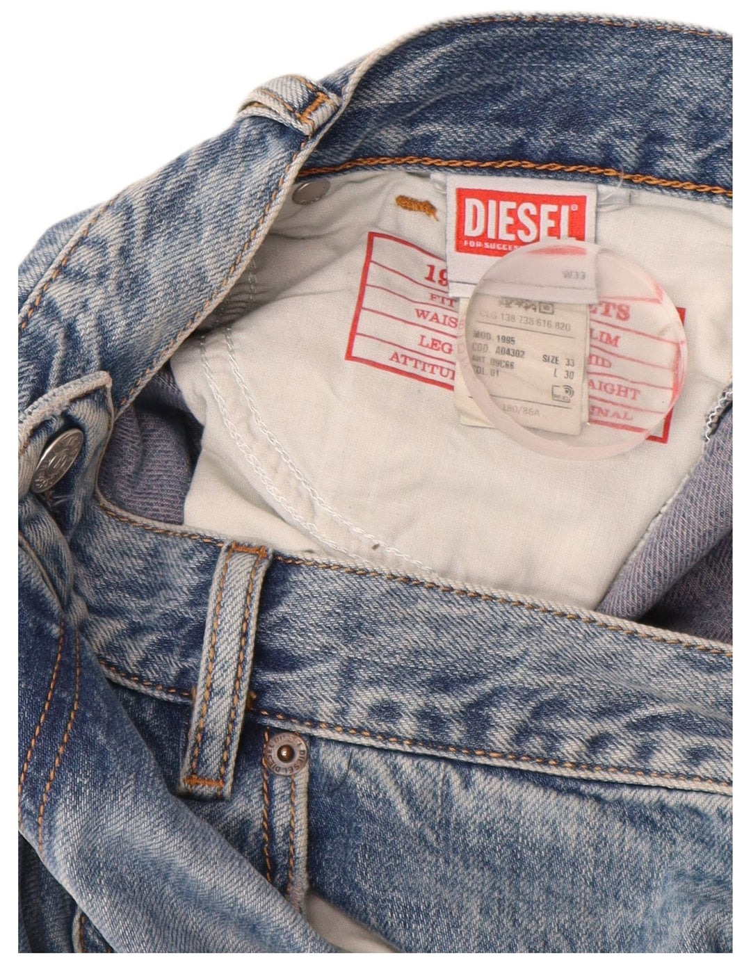 Diesel Muške uske traperice W33 L28 Plave