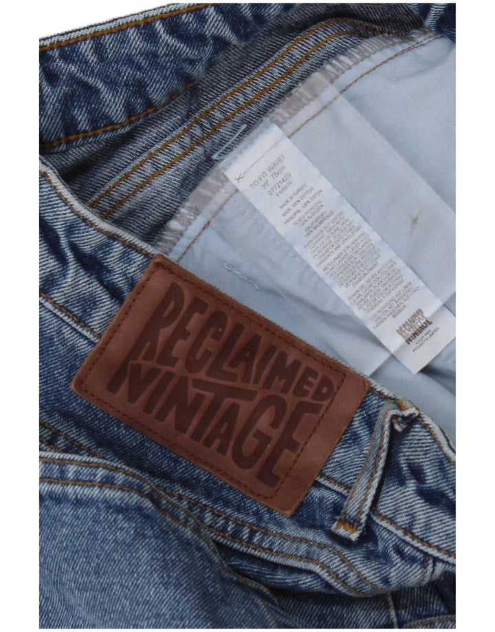 VINTAGE Womens Straight Jeans W30 L29 Blue Cotton