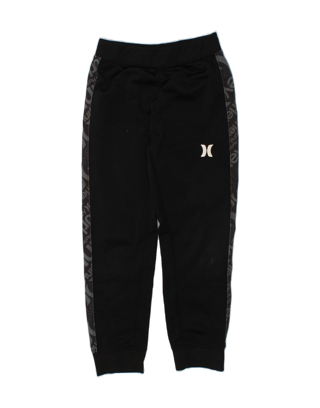 HURLEY Boys Graphic Tracksuit Trousers Joggers 5-6 Years Black Polyester Vintage Hurley and Second-Hand Hurley from Messina Hembry 