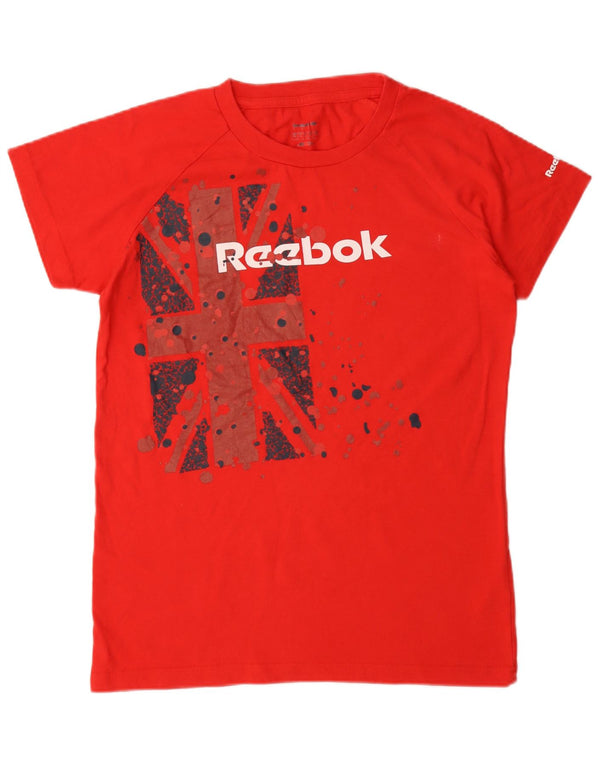 Reebok ženska majica kratkih rukava s grafičkim motivima UK 18 XL, crveni pamuk