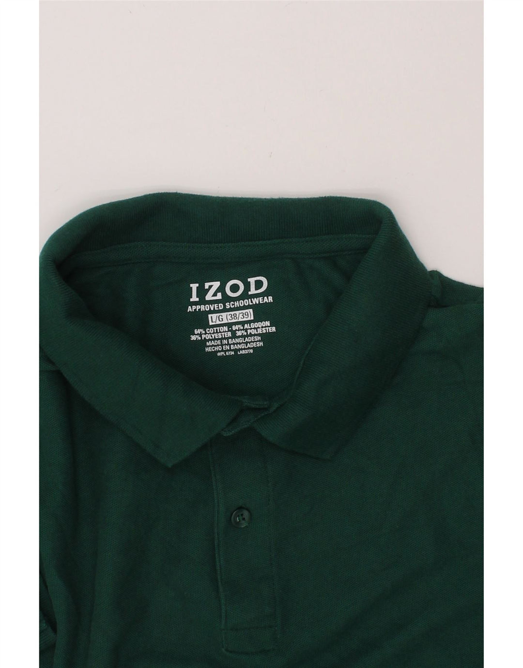 IZOD Mens Polo Shirt Large Green Cotton Vintage Izod and Second-Hand Izod from Messina Hembry 