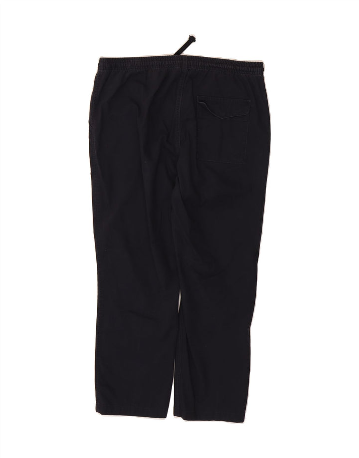 MARKS & SPENCER Mens Regular Chino Trousers W33 L26 Navy Blue Cotton Vintage Marks & Spencer and Second-Hand Marks & Spencer from Messina Hembry 