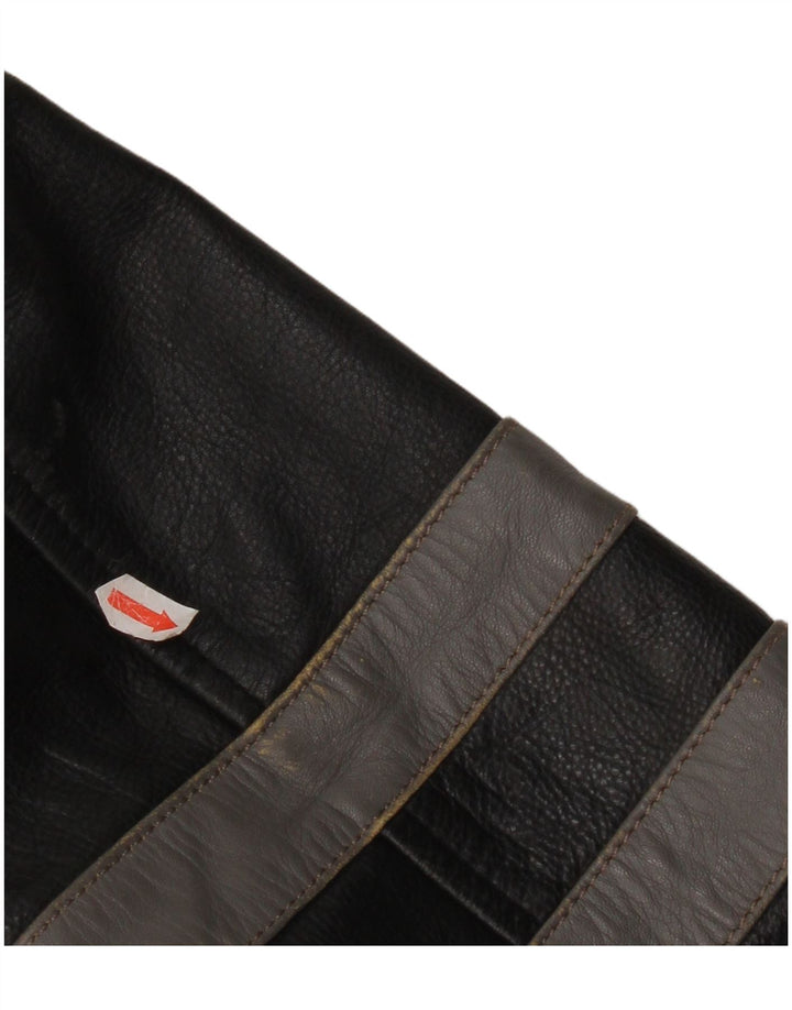 Vintage muška vojna kožna jakna UK 40 velika crna koža