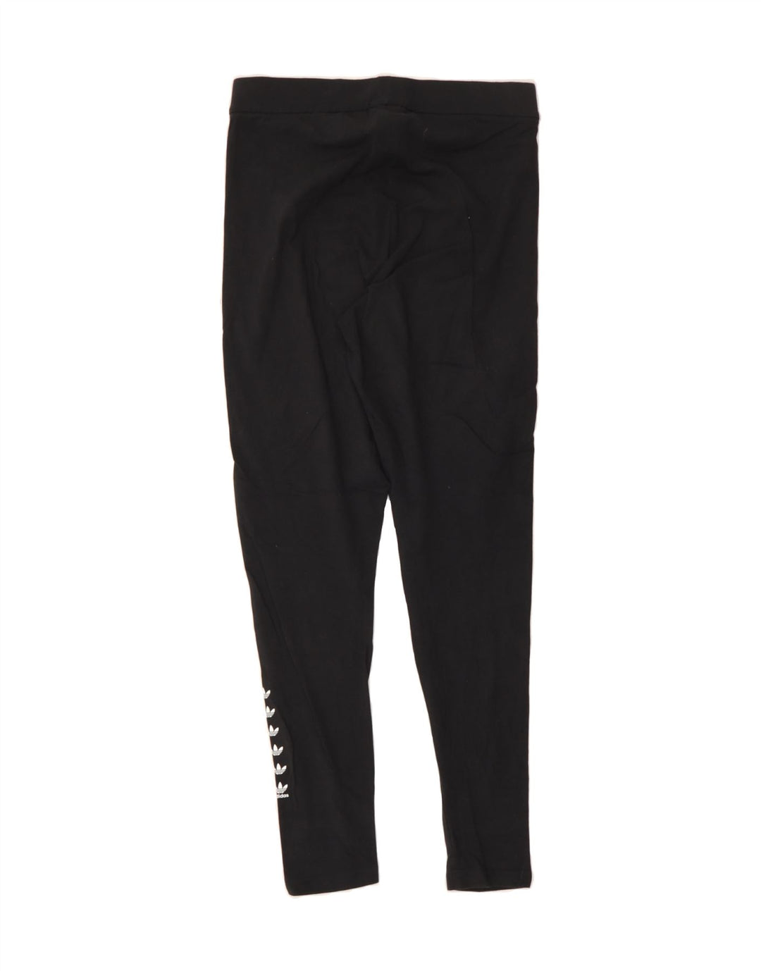 ADIDAS Womens Graphic Leggings UK 14 Medium Black Cotton Vintage Adidas and Second-Hand Adidas from Messina Hembry 