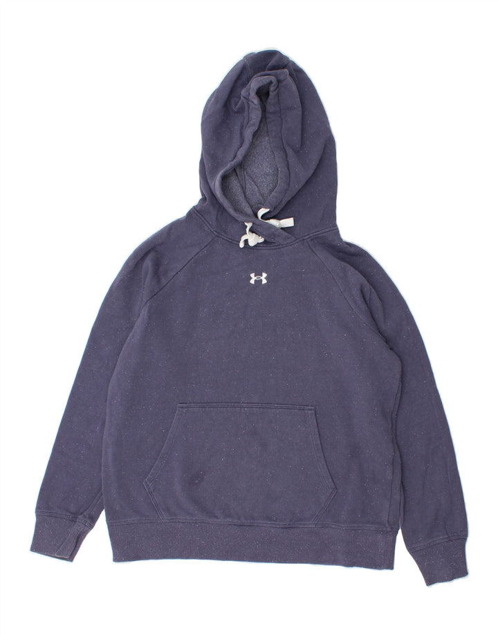 UNDER ARMOUR Mens Hoodie Jumper Small Navy Blue Flecked Vintage Under Armour and Second-Hand Under Armour from Messina Hembry 