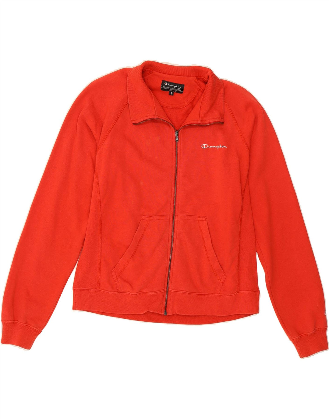 CHAMPION Womens Tracksuit Top Jacket UK 10 Small Red Cotton Vintage Champion and Second-Hand Champion from Messina Hembry 