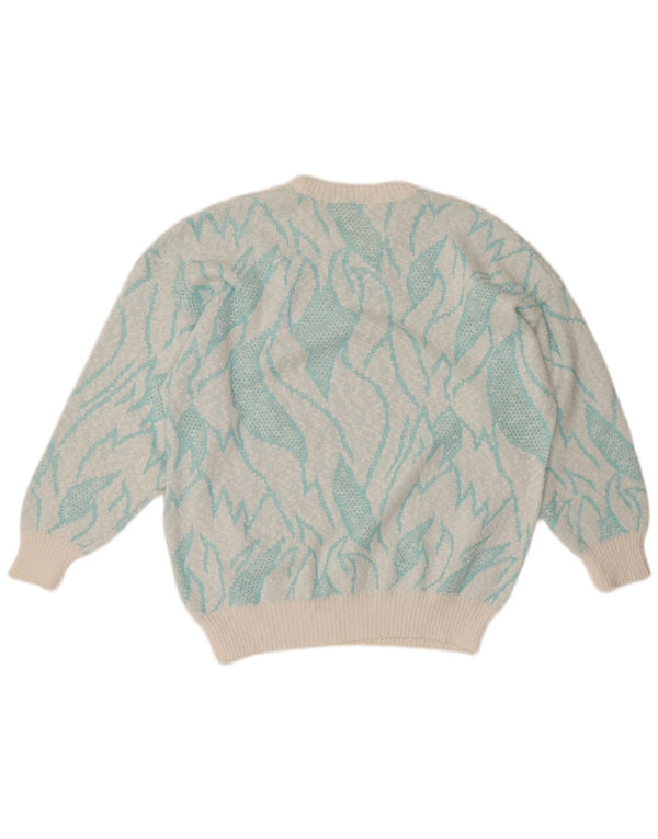 VINTAGE ženski džemper s okruglim izrezom IT 50 XL tirkizne boje