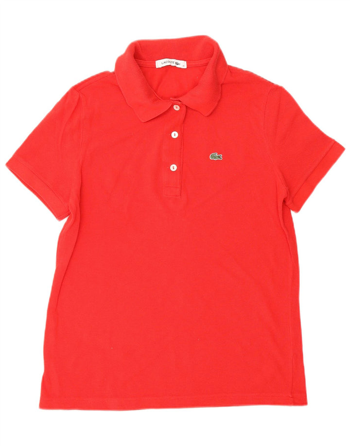LACOSTE ženska polo majica veličine 38 srednje crvene pamučne boje