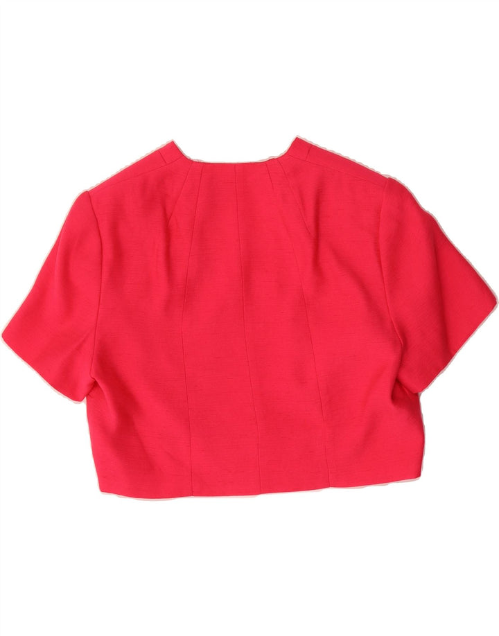 JACQUES VERT Womens Short Sleeve Bolero Jacket UK 10 Small Pink Viscose Vintage Jacques Vert and Second-Hand Jacques Vert from Messina Hembry 