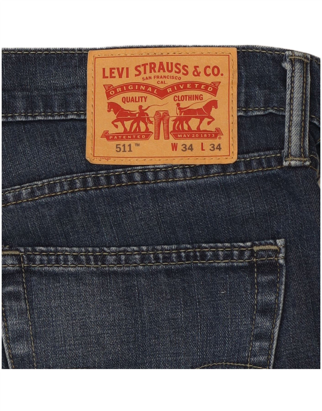 LEVI'S muške 511 uske traperice W34 L28 plavi pamuk