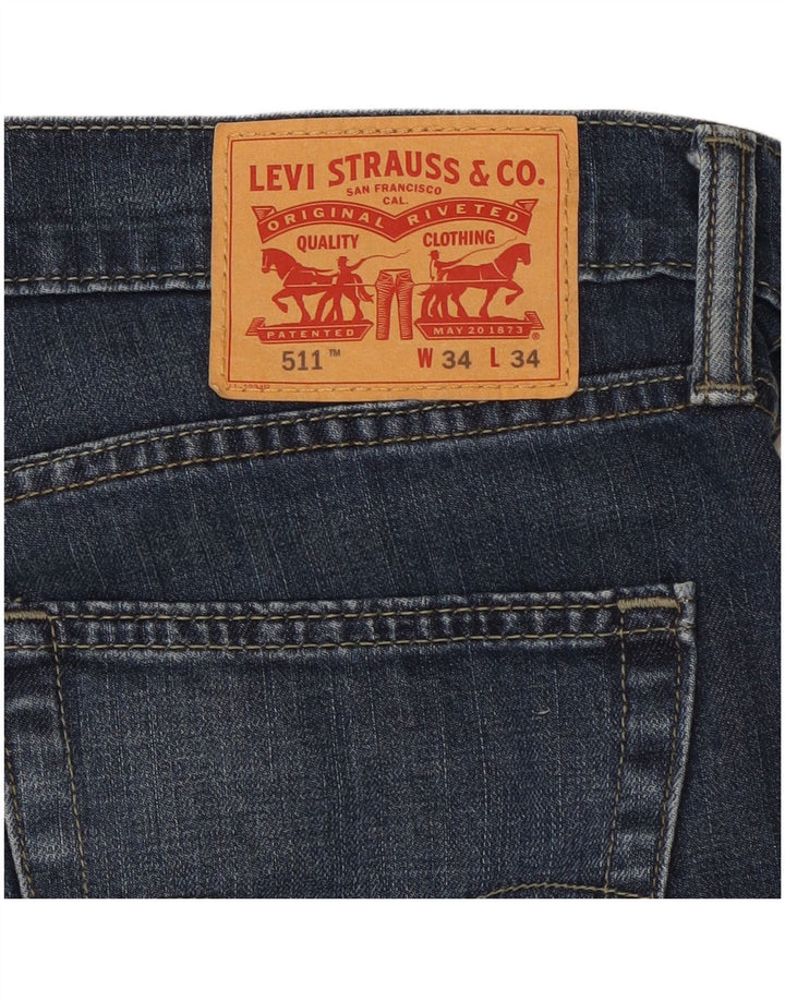 LEVI'S muške 511 uske traperice W34 L28 plavi pamuk