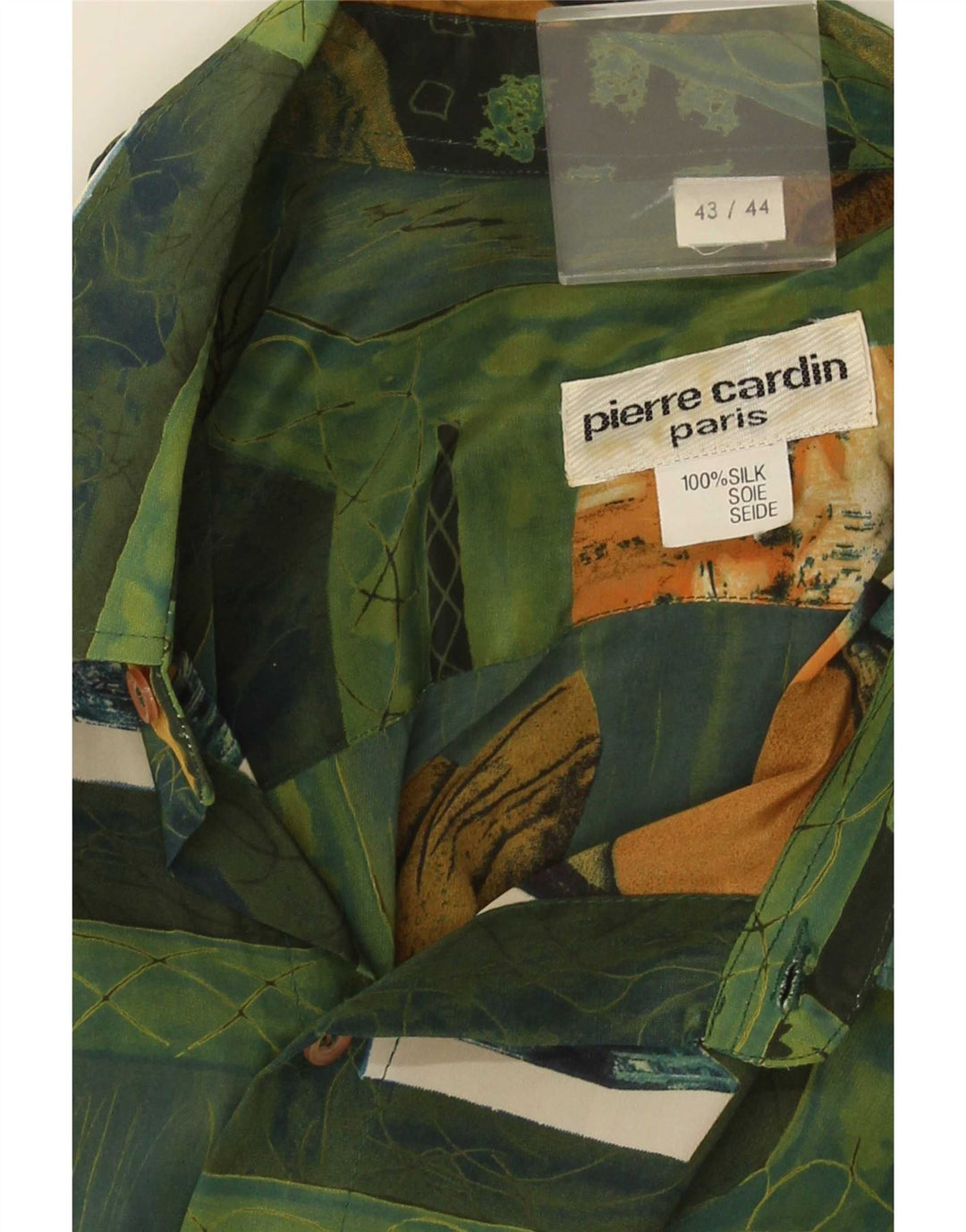 Pierre Cardin muška košulja s apstraktnim uzorkom, veličina 43/44, velika, višebojna
