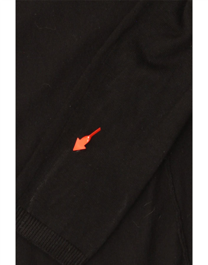 ZARA Womens Open Cardigan Sweater UK 10 Small Black Viscose