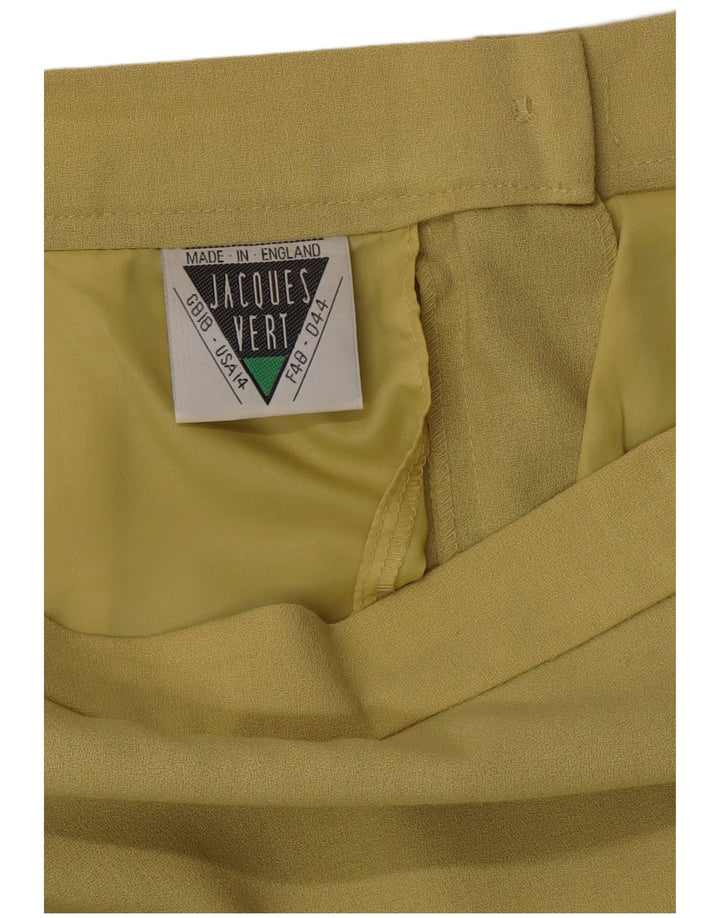 JAQUES VERT Ženska midi ravna suknja visokog struka UK 18 XL W33 zelena