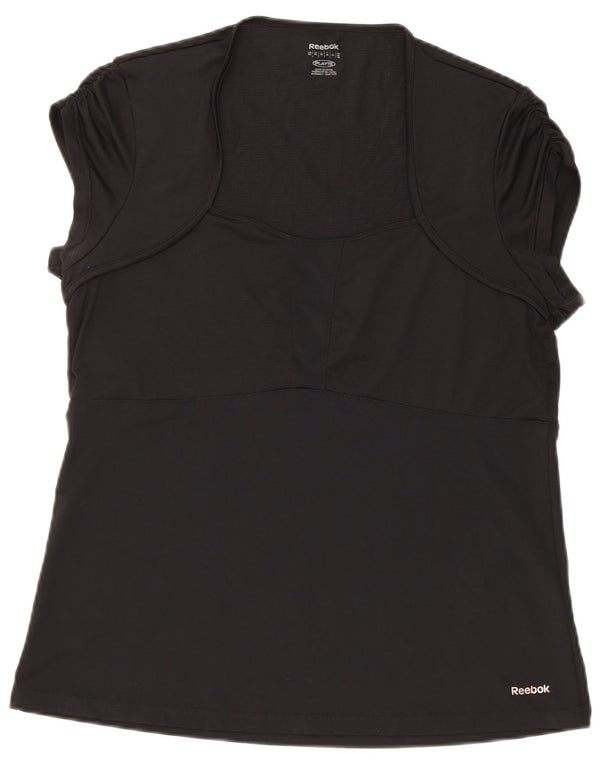 Reebok Womens T-Shirt Top UK 18 XL Black Polyester