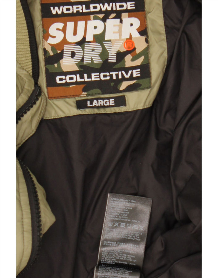 Superdry muška podstavljena jakna UK 40 Large kaki najlon