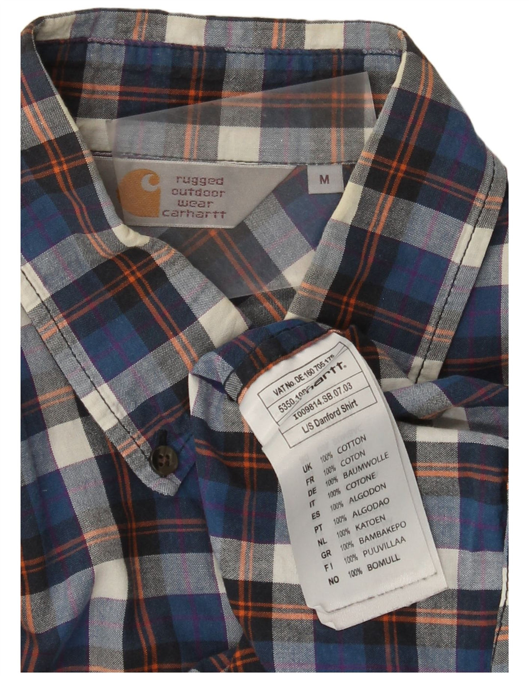 Carhartt muška košulja Srednje plavi karirani pamuk