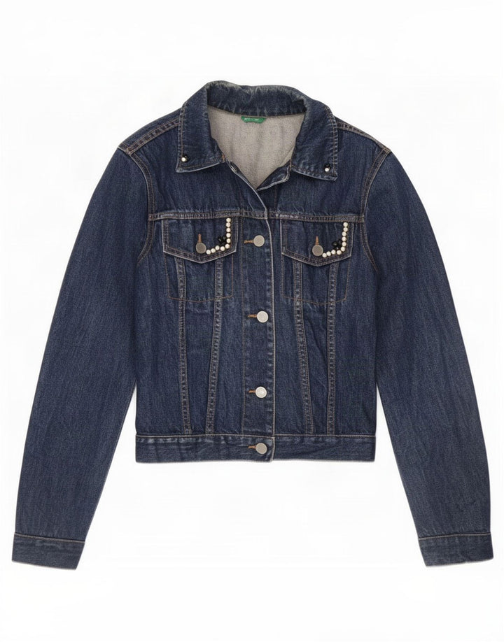Benetton ženska traper jakna UK 10 Small Blue