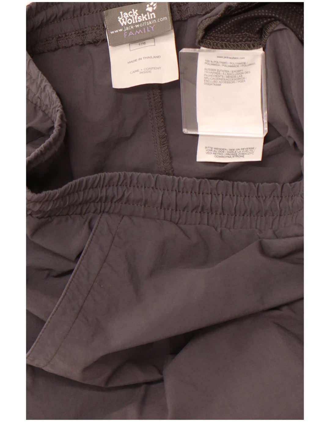 JACK WOLFSKIN Sportske hlače za dječake 15-16 godina Sivi poliamid