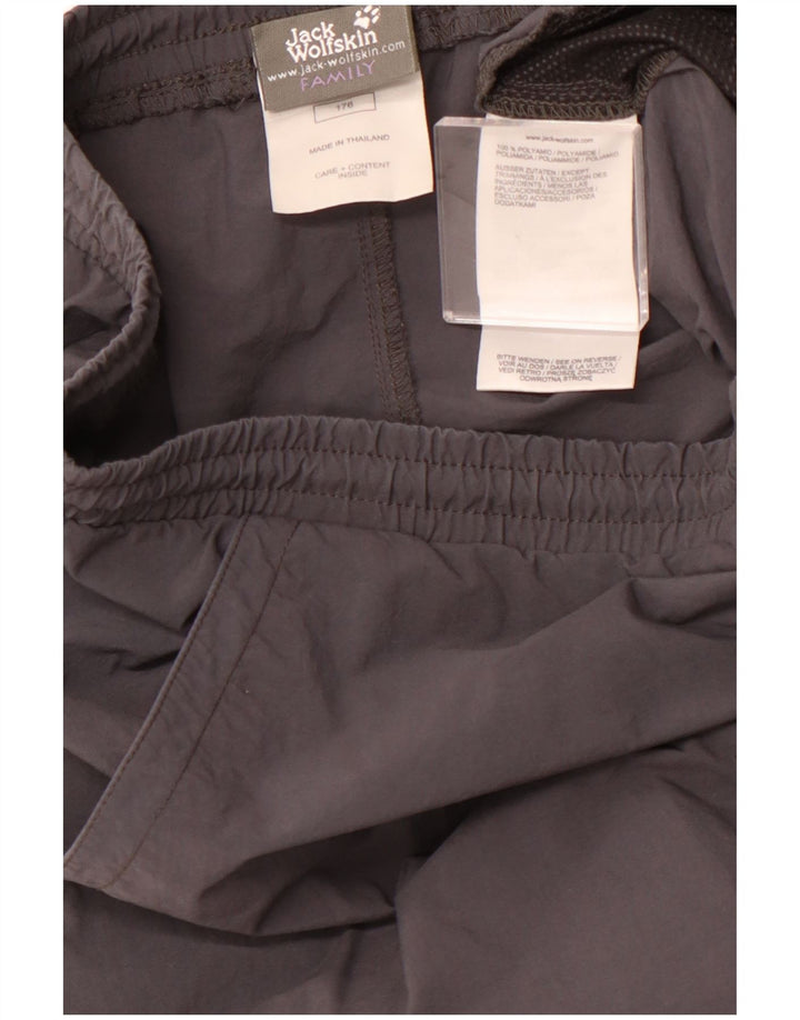 JACK WOLFSKIN Sportske hlače za dječake 15-16 godina Sivi poliamid