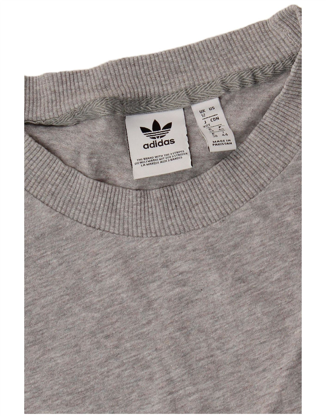 Adidas ženska majica kratkih rukava UK 12 srednje siva s pjegama