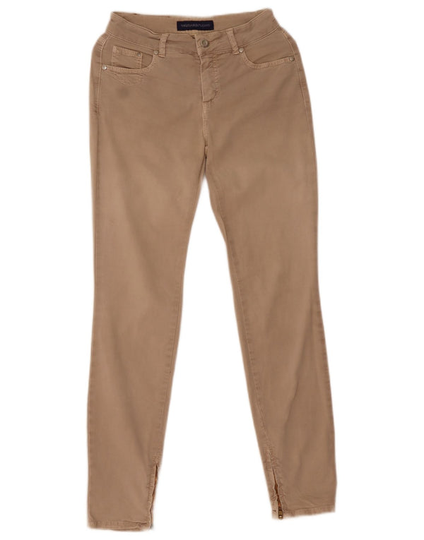 Trussardi Womens Skinny Jeans W24 L29 Beige Cotton