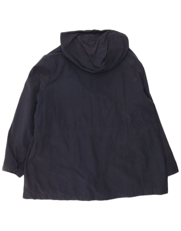 Marks & Spencer ženska parka jakna s kapuljačom UK 24 4XL tamnoplavi pamuk