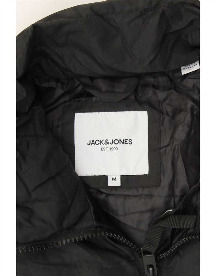 JACK & JONES Mens Padded Jacket UK 38 Medium Black Vintage Jack & Jones and Second-Hand Jack & Jones from Messina Hembry 