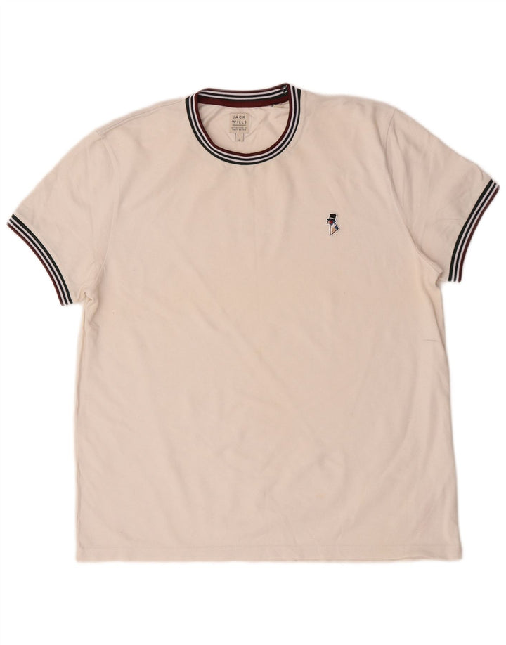 Jack Wills Muška majica kratkih rukava Veliki bijeli pamuk