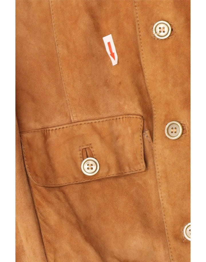 Vintage muška bomber jakna od brušene kože IT 48 srednje bež boje