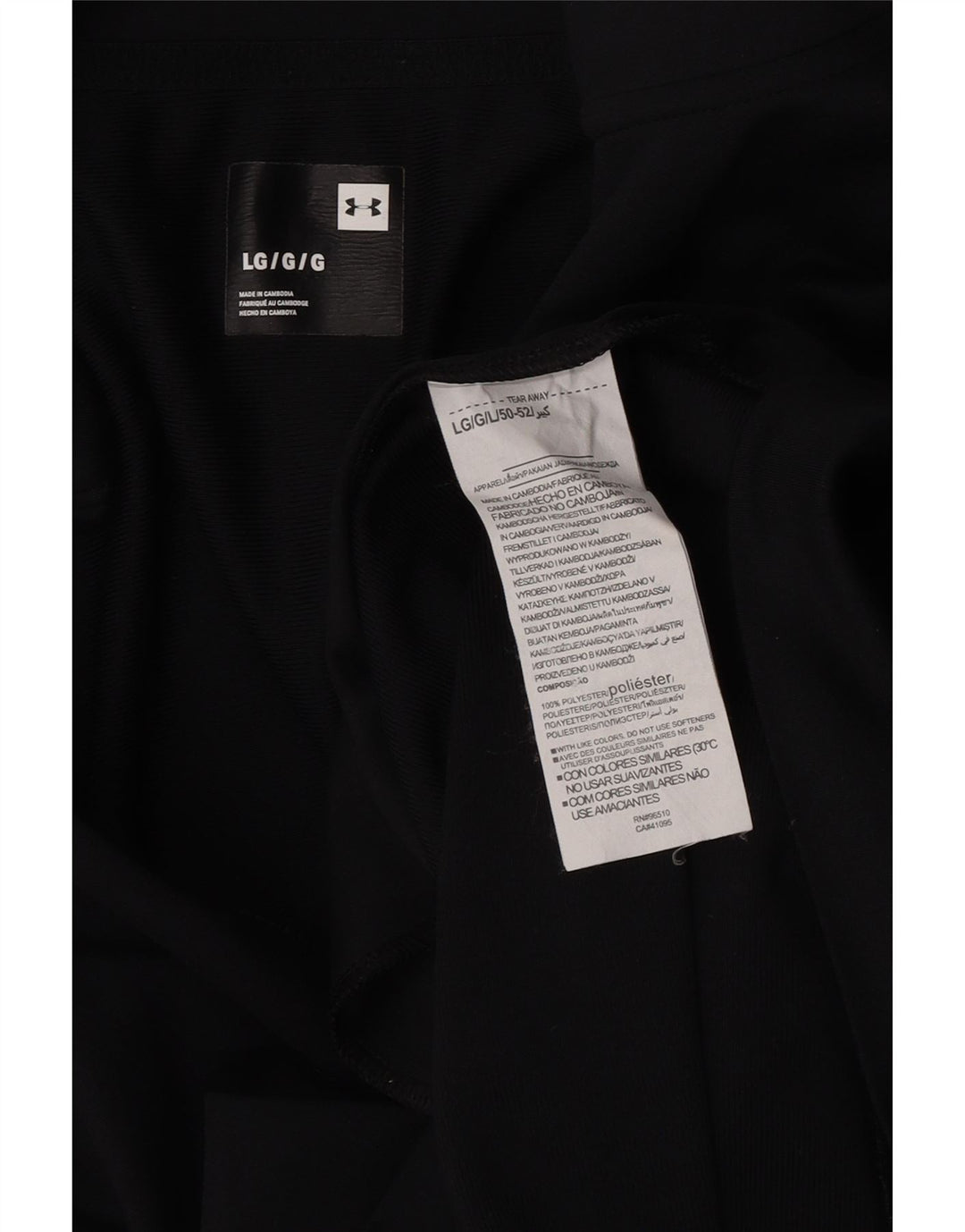 Under Armour muška gornja jakna trenirke Veliki crni poliester u boji