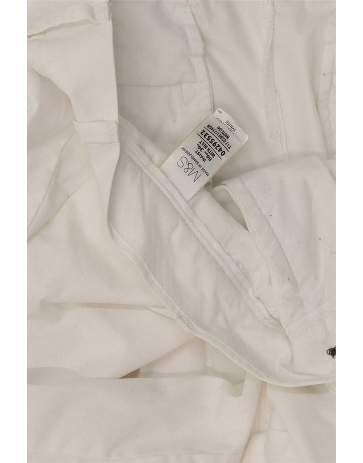 Marks & Spencer Mens Chino kratke hlače Large W34 Bijeli pamuk